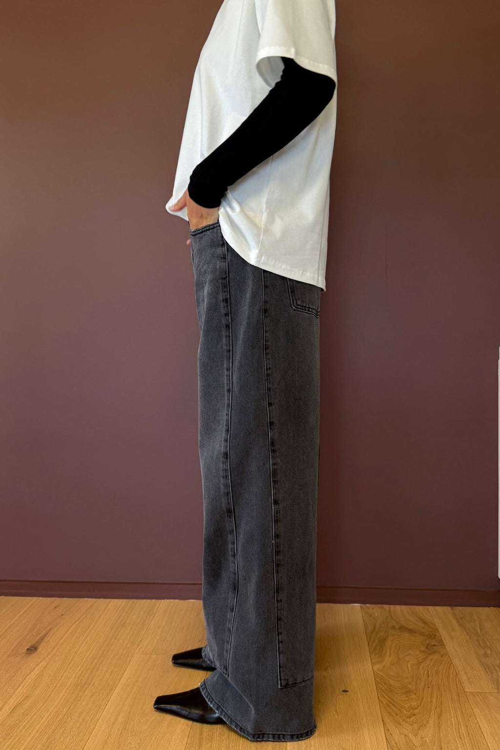 26SS BORDER JEAN - FADED BLACK