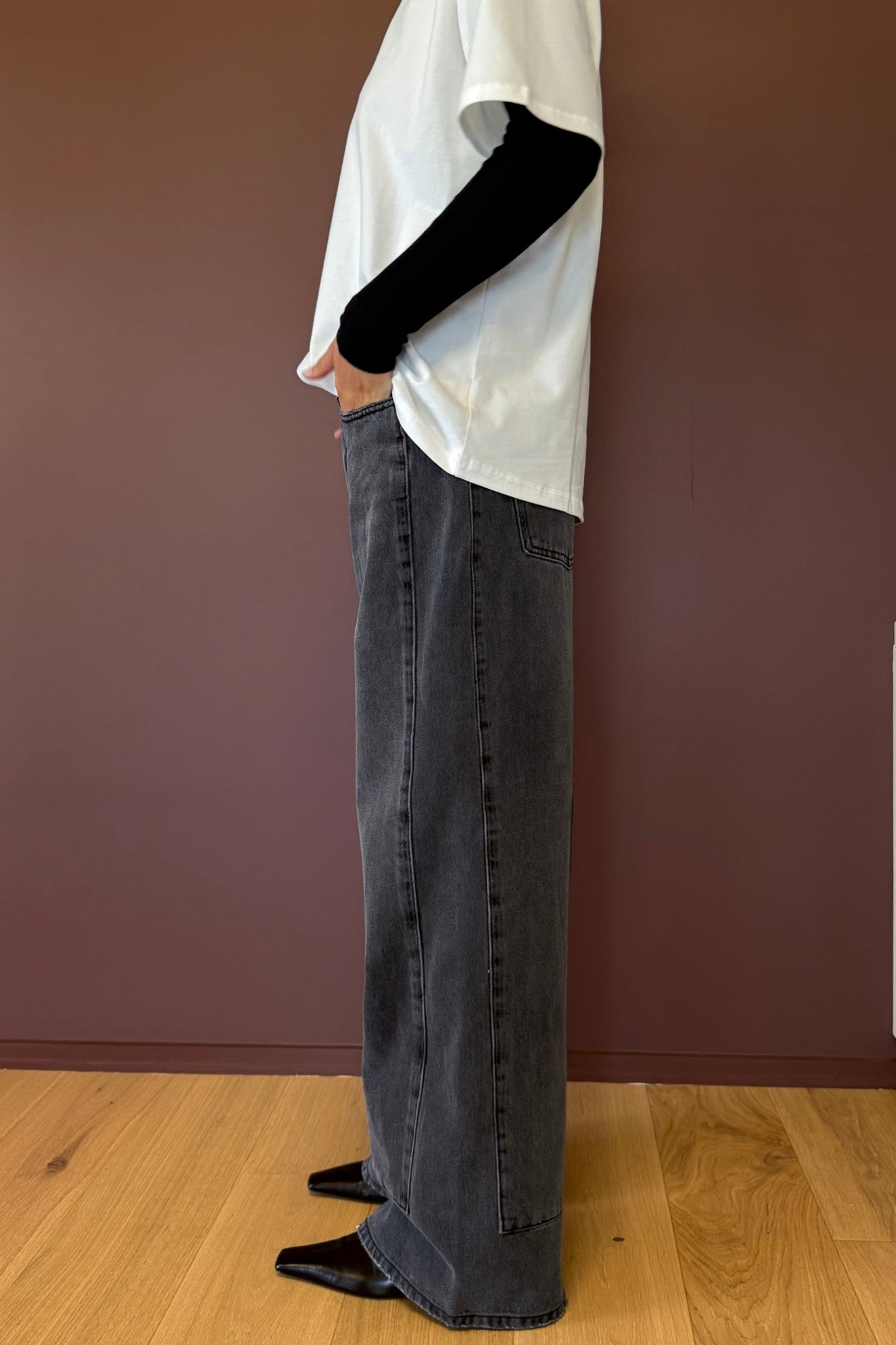 26SS BORDER JEAN - FADED BLACK