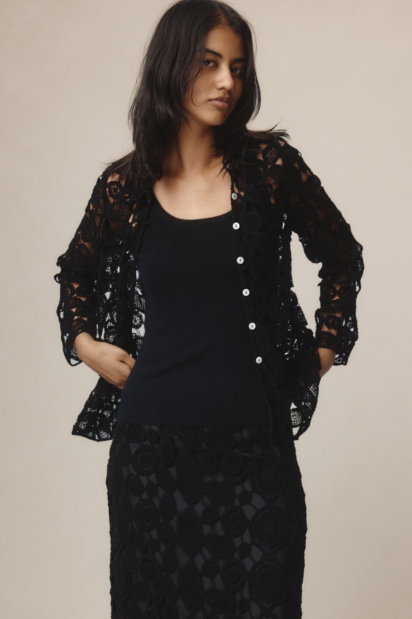 26SS PIERRE TOP - BLACK