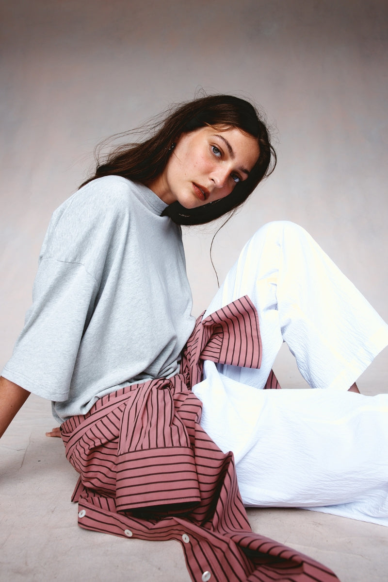26SS EDIE SHIRT - ROSEWOOD STRIPE