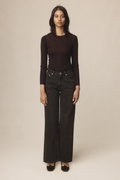 26SS WIDE LEG JEAN - TOBACCO