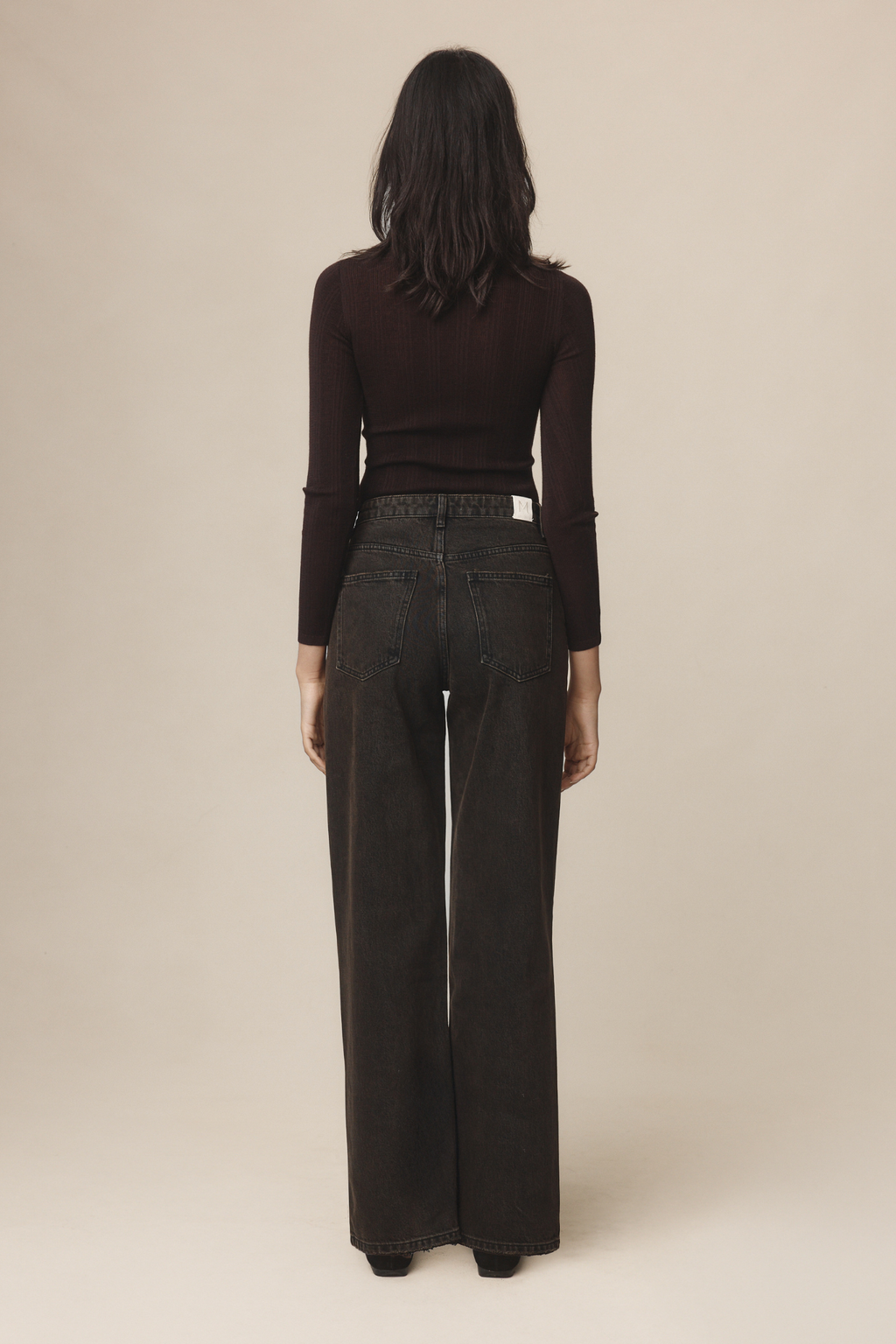 26SS WIDE LEG JEAN - TOBACCO