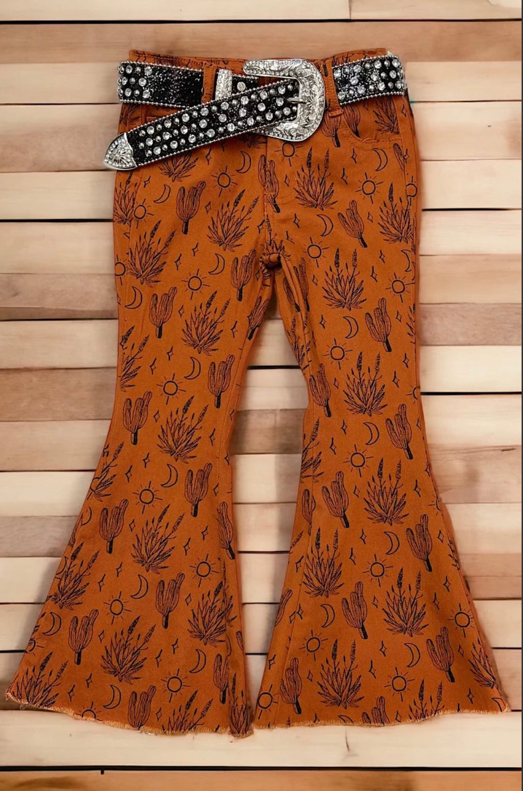 26SS Girls western mermaid flare jeans