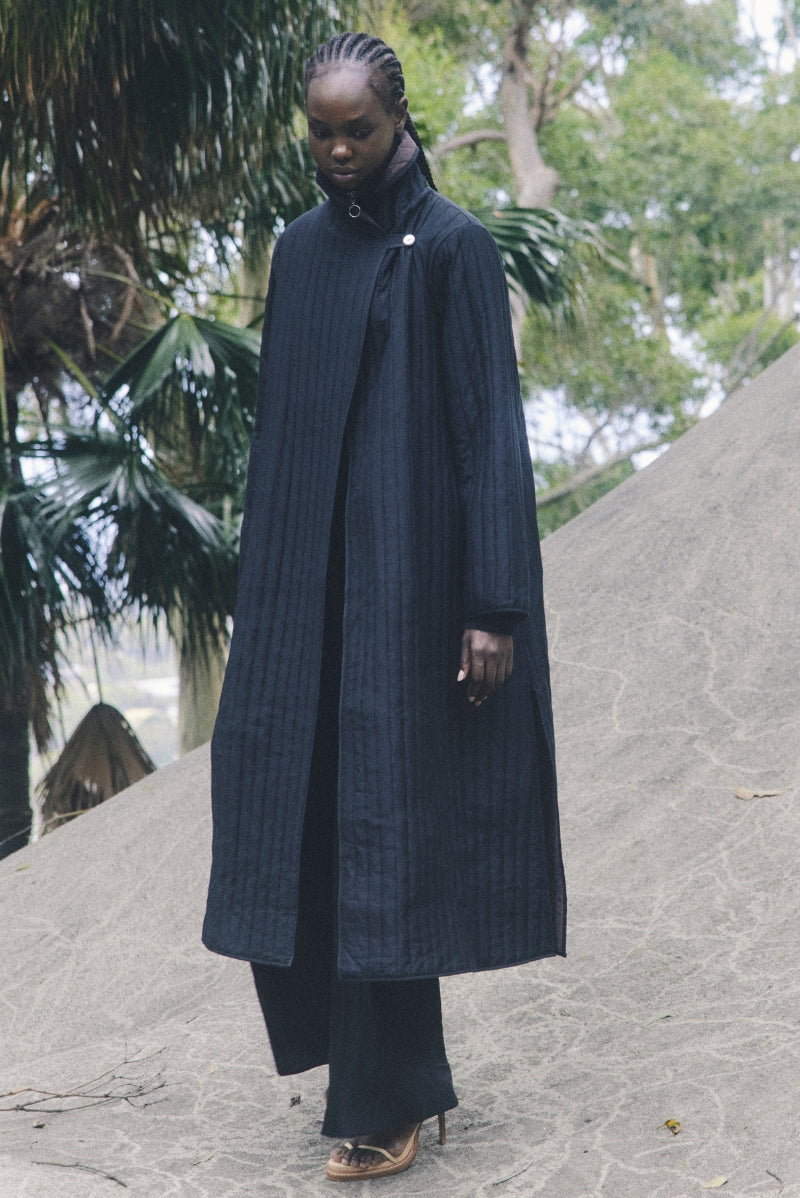 26SS ELI COAT - BLACK / TAPENADE