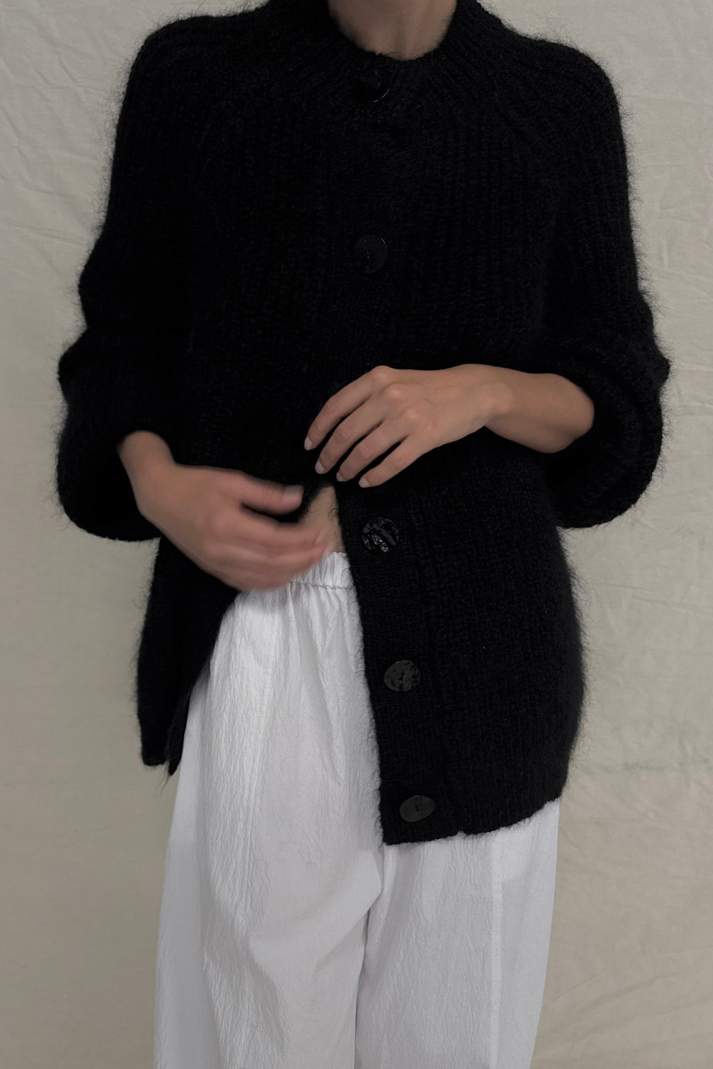26SS JASPER CARDIGAN - BLACK