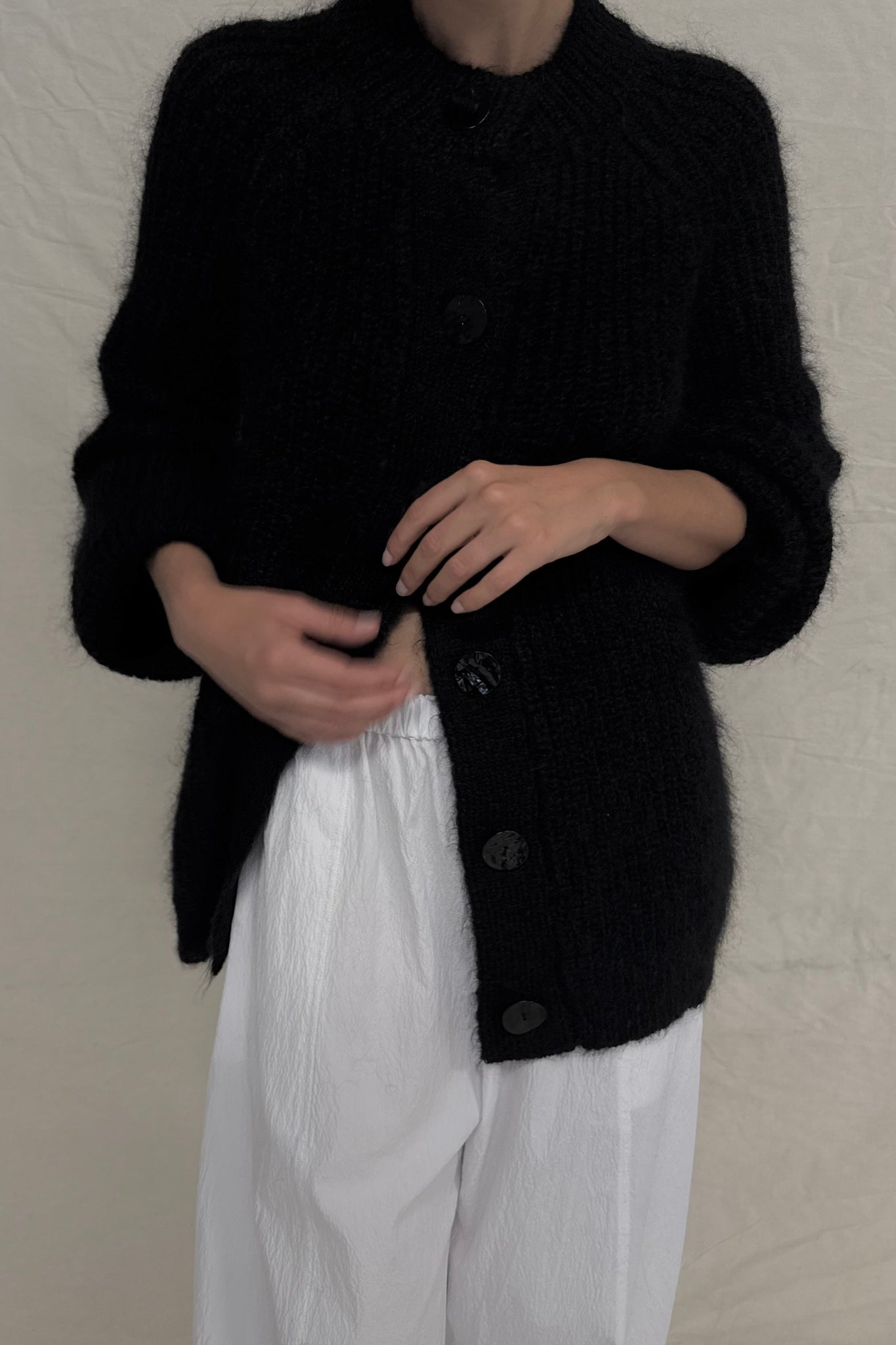 26SS JASPER CARDIGAN - BLACK
