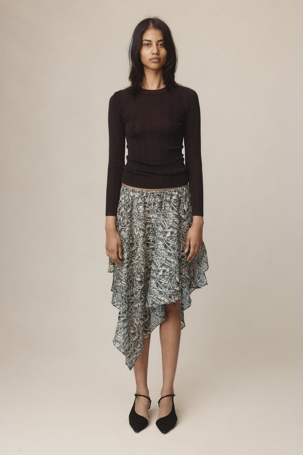 26SS INEZ SKIRT - ECHO PRINT