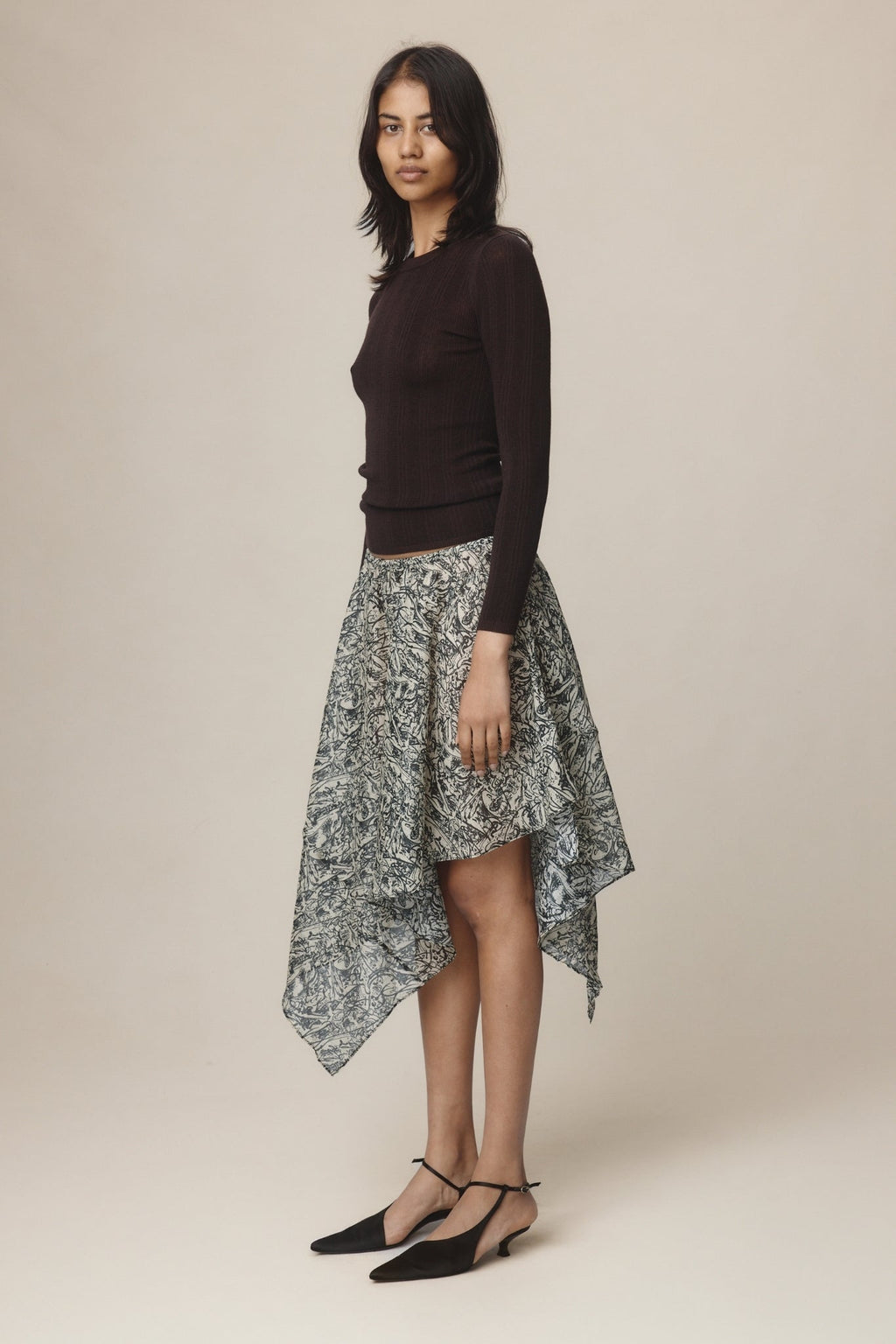26SS INEZ SKIRT - ECHO PRINT
