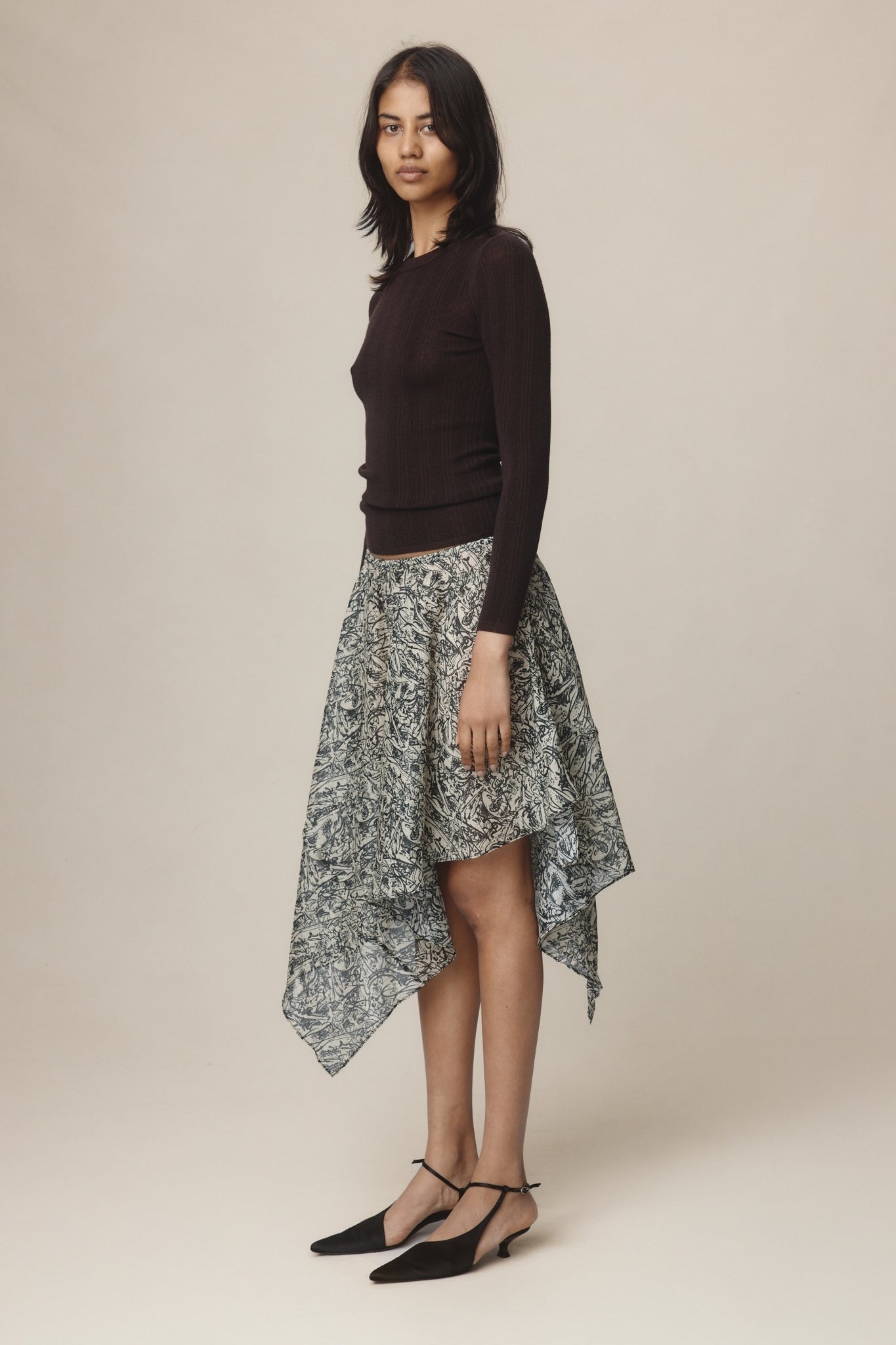 26SS INEZ SKIRT - ECHO PRINT