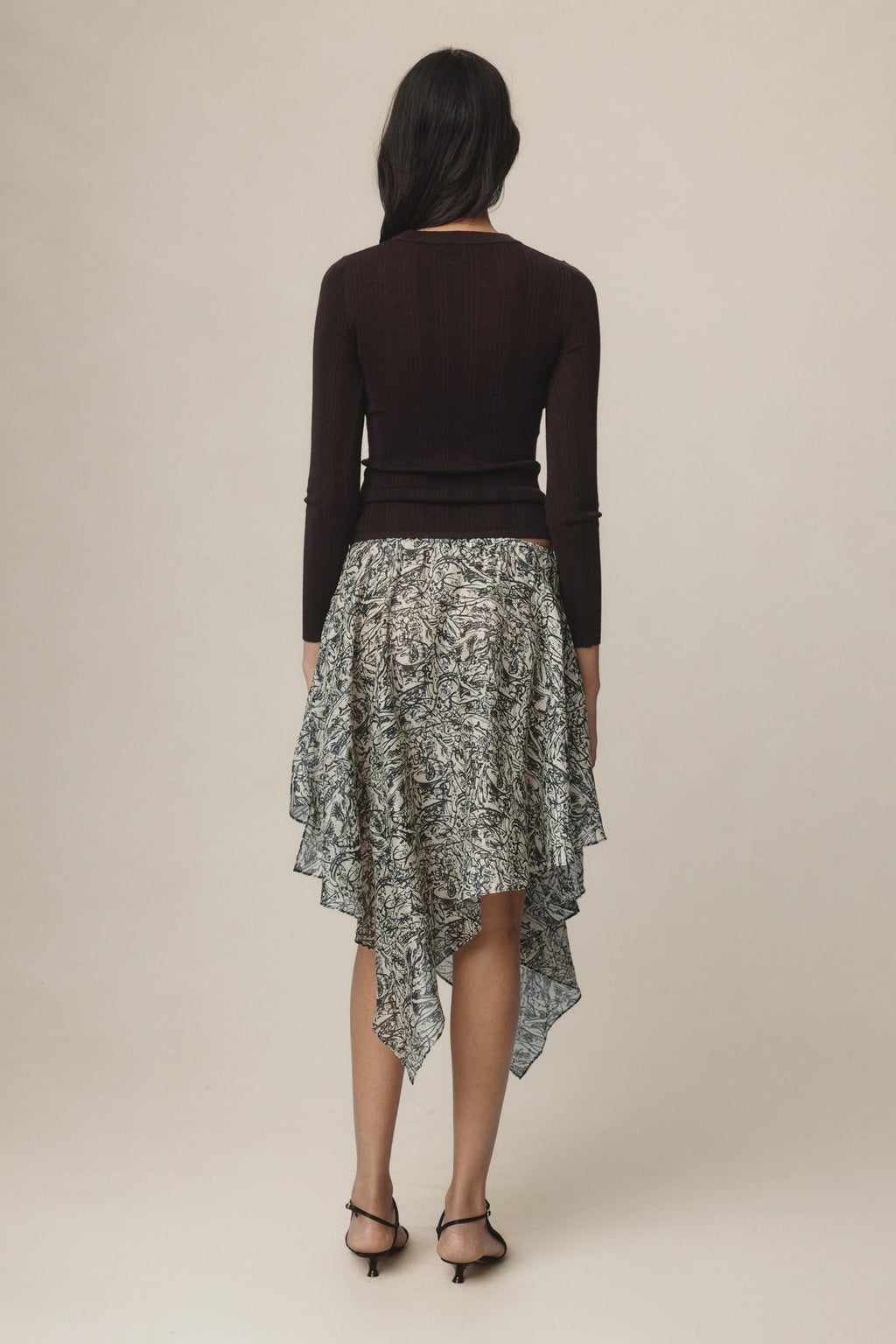 26SS INEZ SKIRT - ECHO PRINT