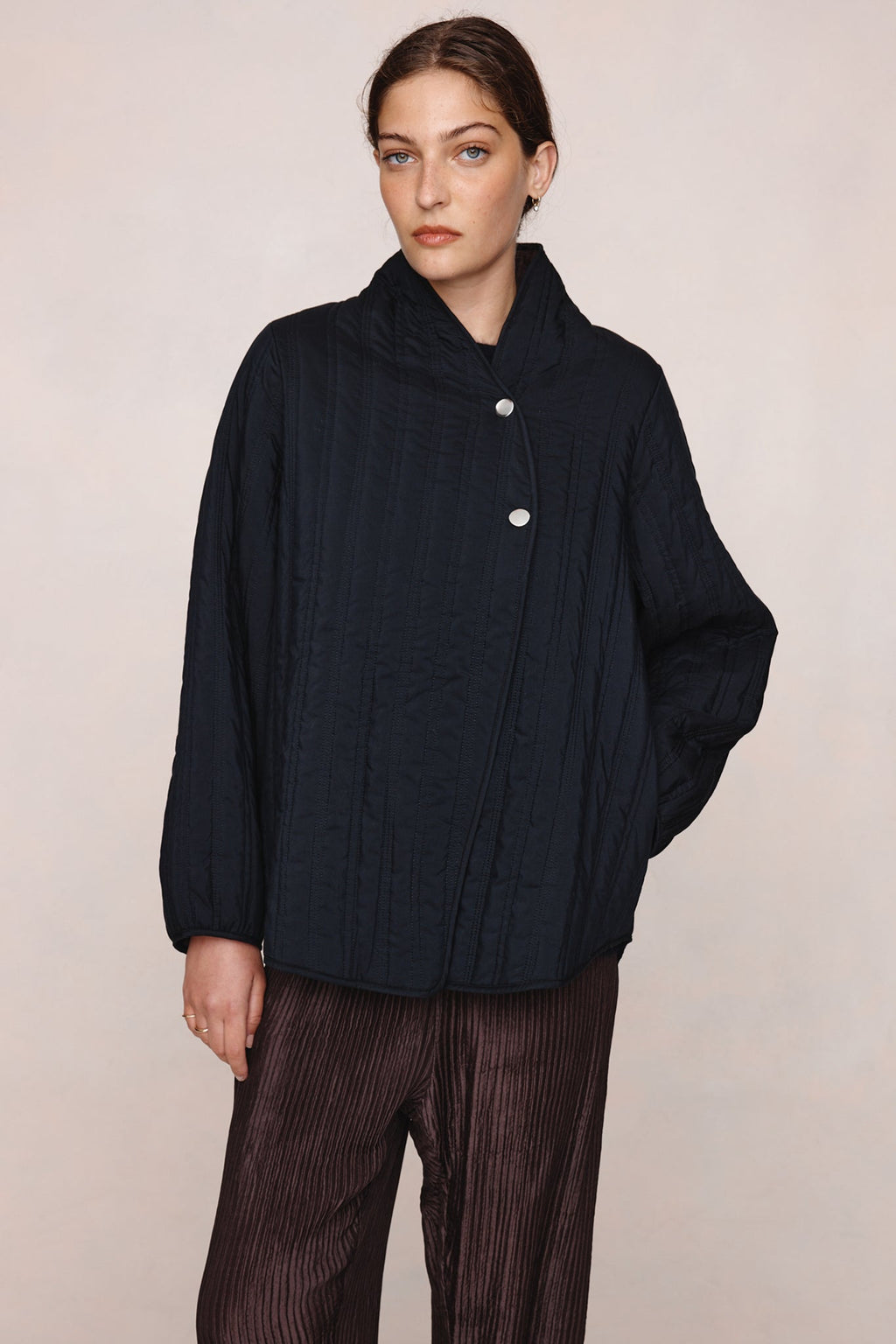26SS AGNES JACKET - BLACK / TAPENADE