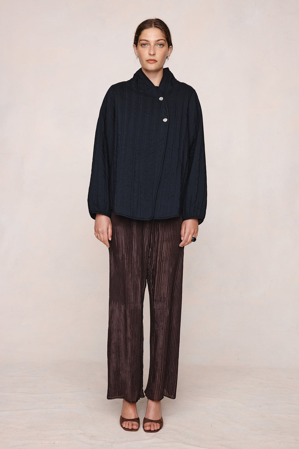 26SS AGNES JACKET - BLACK / TAPENADE