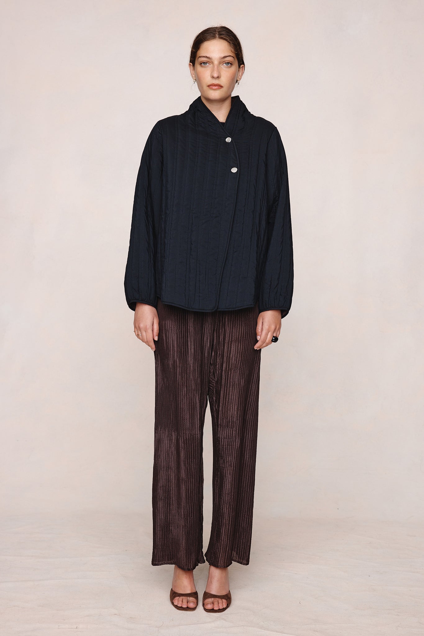 26SS AGNES JACKET - BLACK / TAPENADE