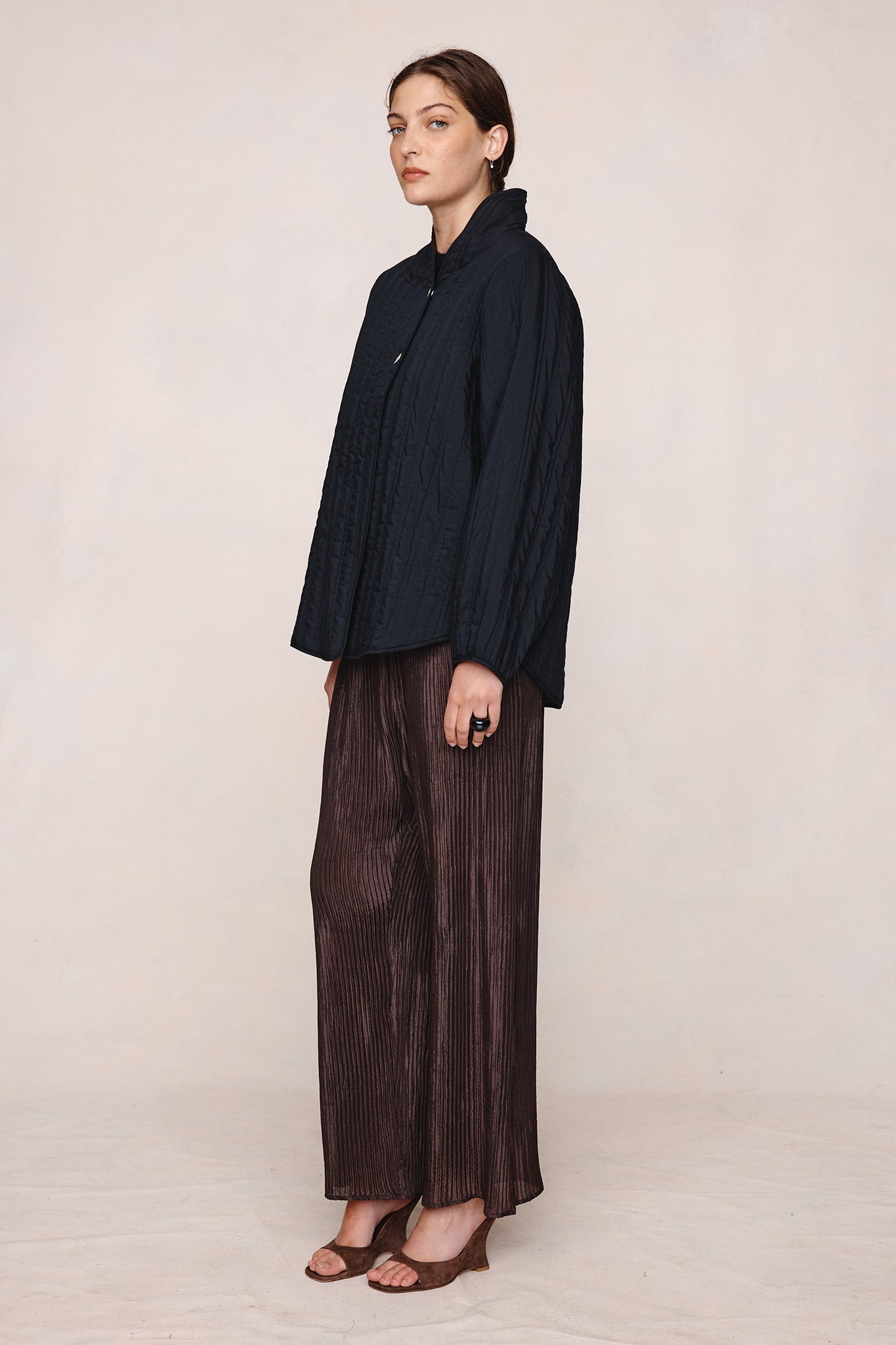 26SS AGNES JACKET - BLACK / TAPENADE