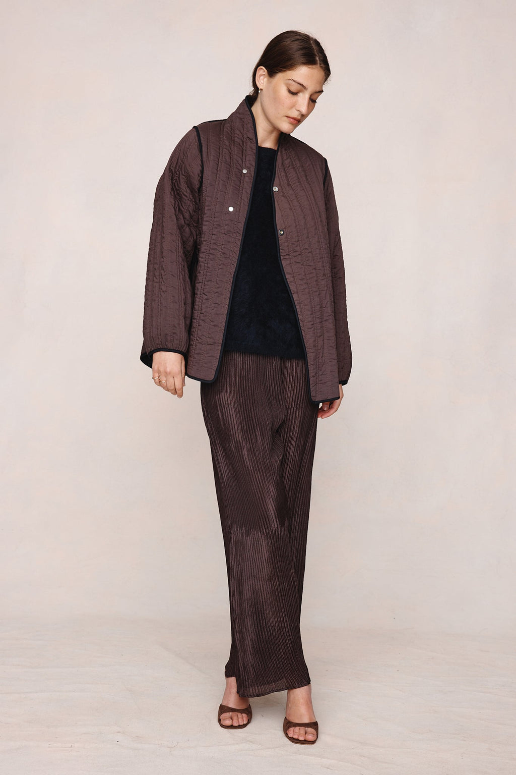 26SS AGNES JACKET - BLACK / TAPENADE