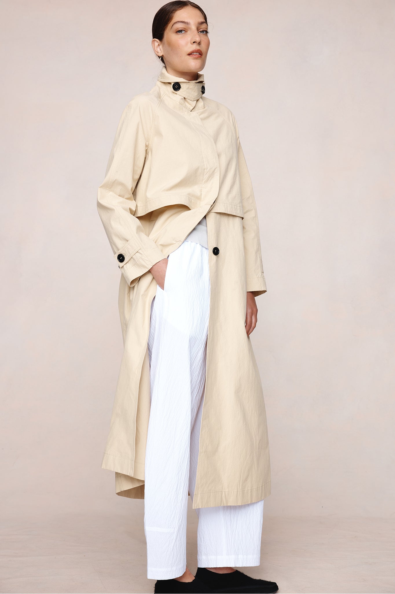 26SS ANGELO COAT - PUTTY