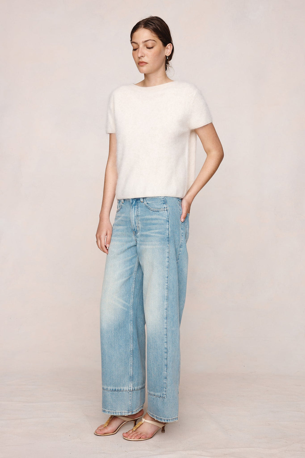 26SS ASTER TOP - PORCELAIN