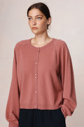 26SS BABETTE CARDIGAN - ROSEWOOD
