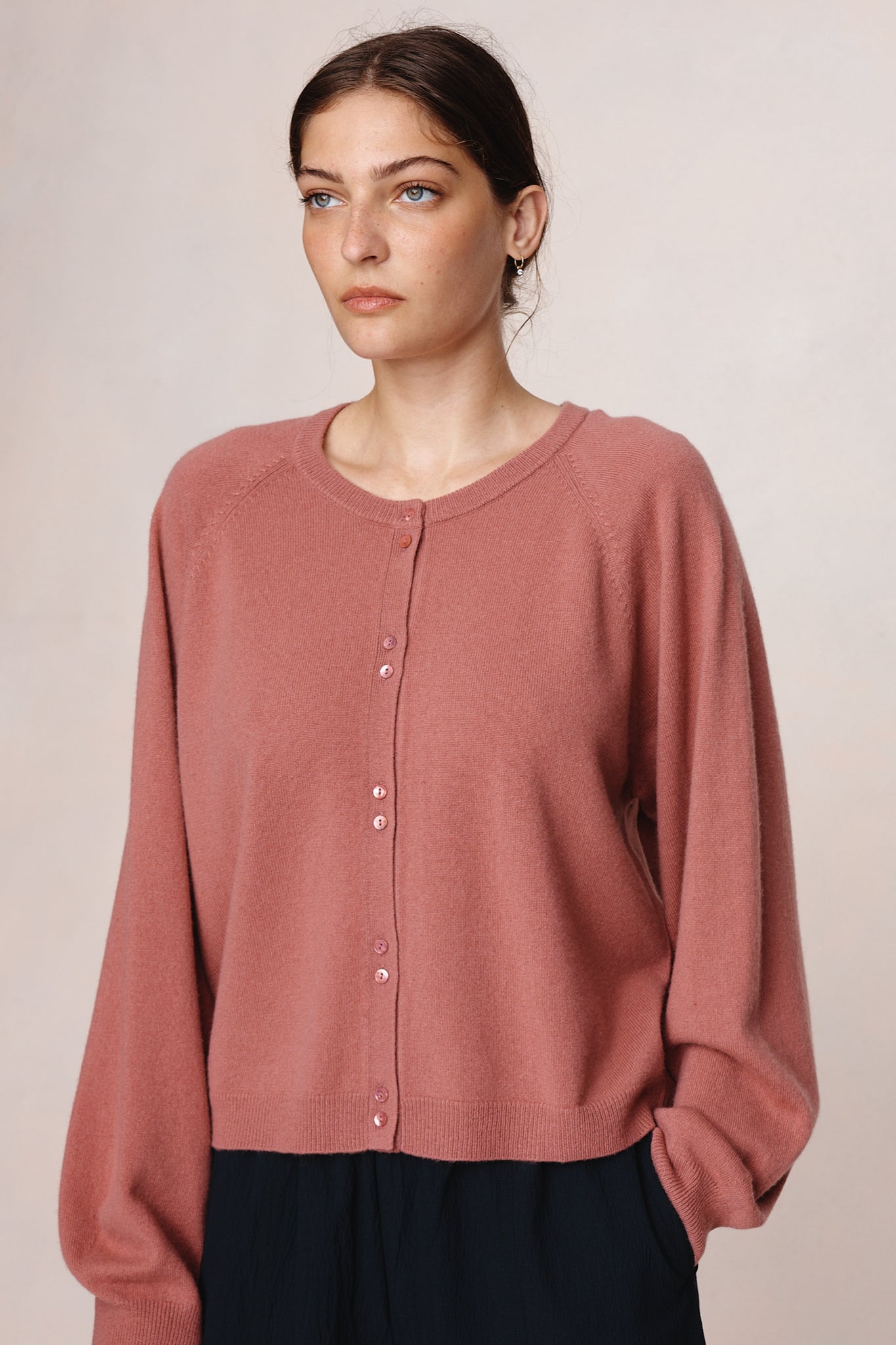 26SS BABETTE CARDIGAN - ROSEWOOD