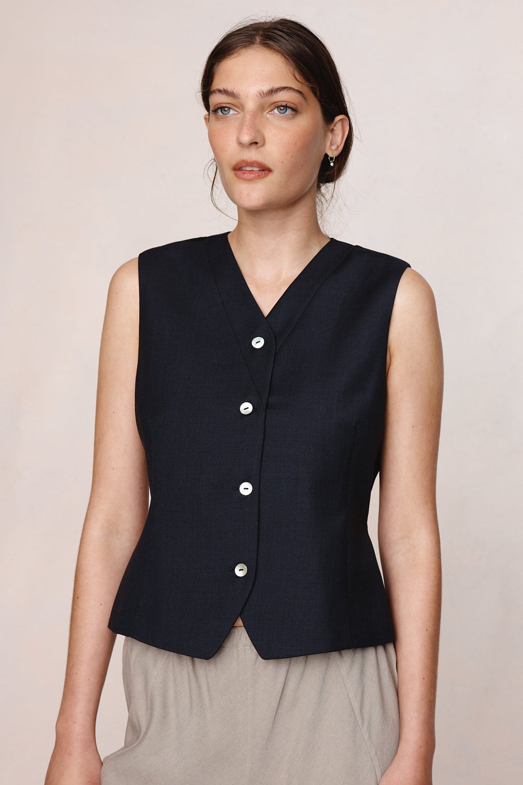 26SS CORRIN VEST - BLACK
