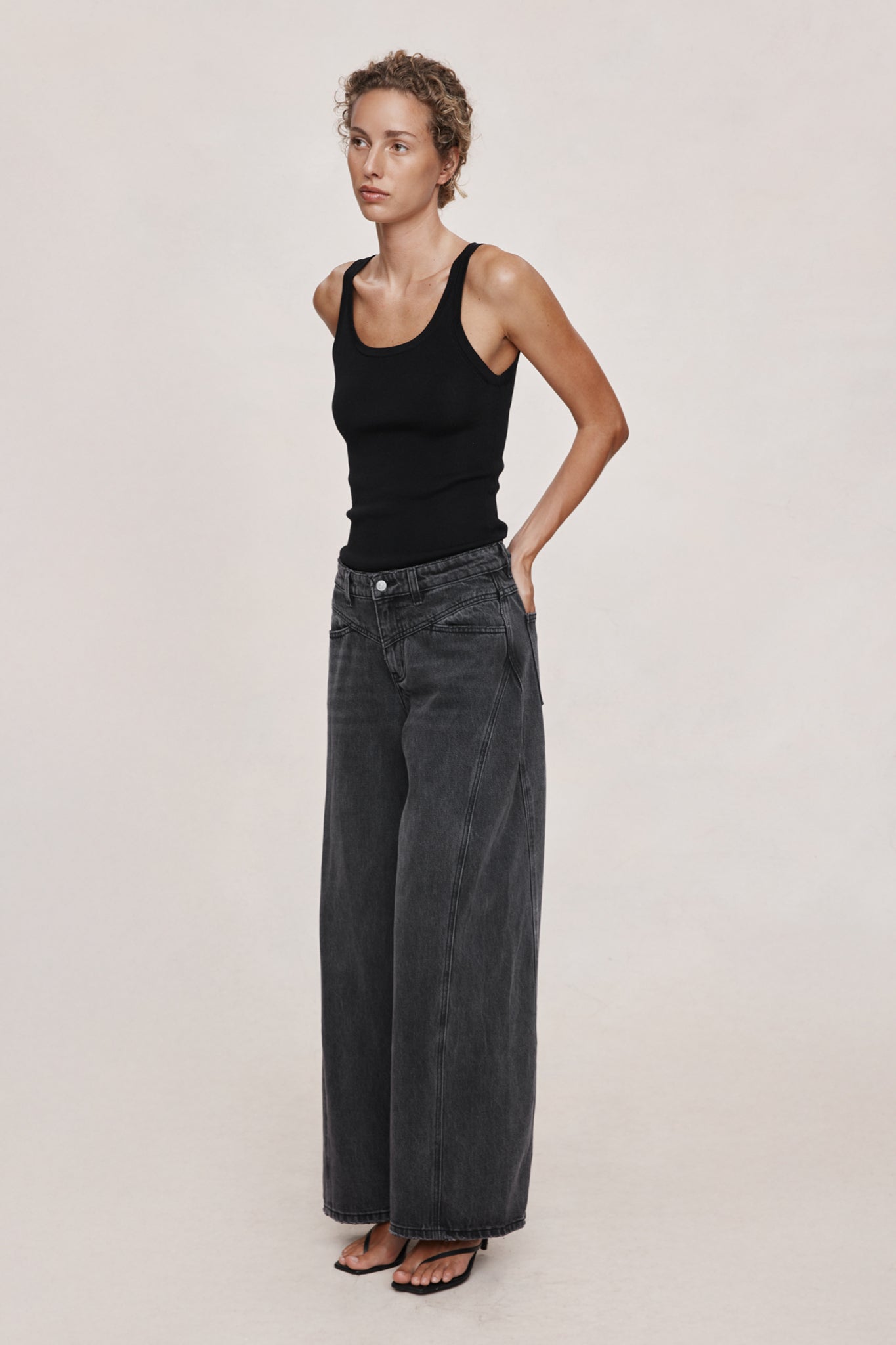 26SS CROSS STITCH JEAN - FADED BLACK