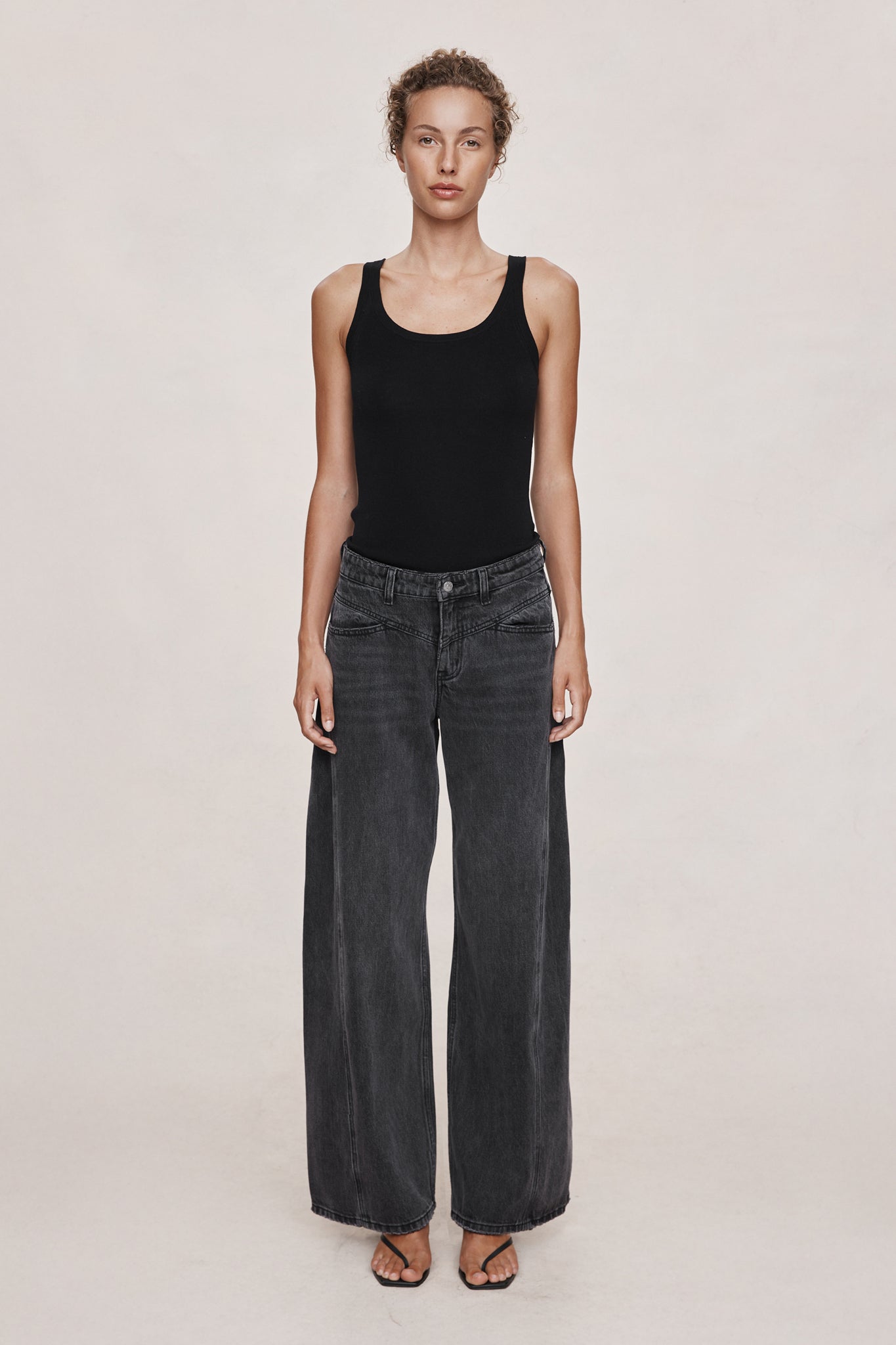 26SS CROSS STITCH JEAN - FADED BLACK