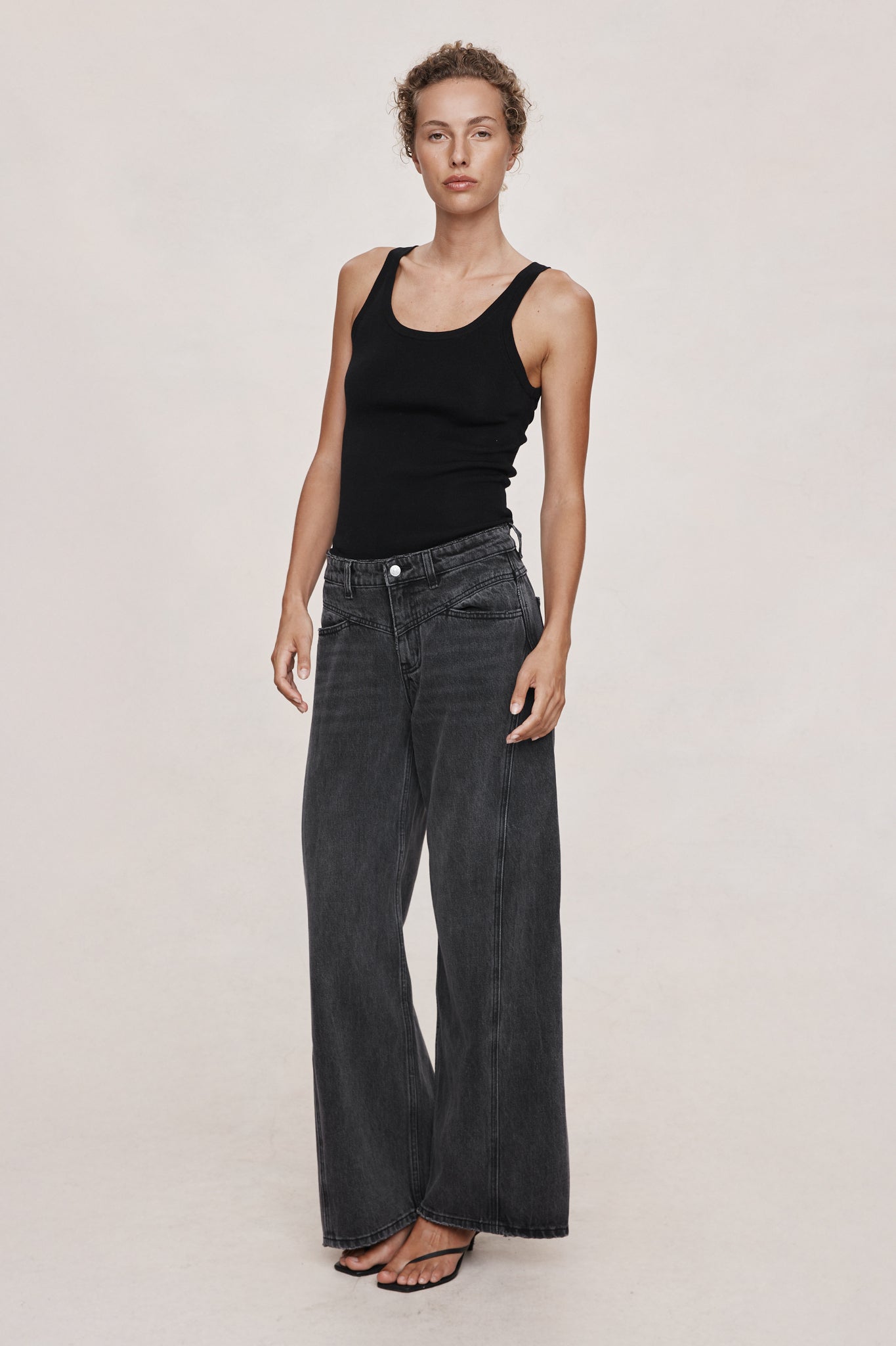 26SS CROSS STITCH JEAN - FADED BLACK