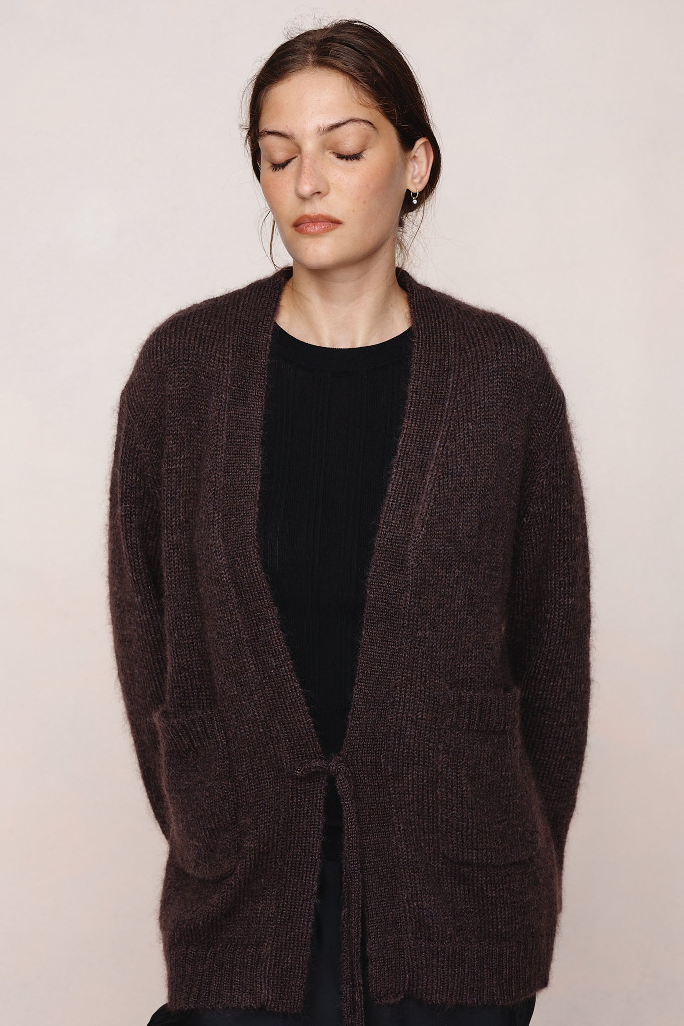 26SS DITA CARDIGAN - TAPENADE