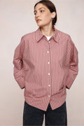 26SS EDIE SHIRT - ROSEWOOD STRIPE