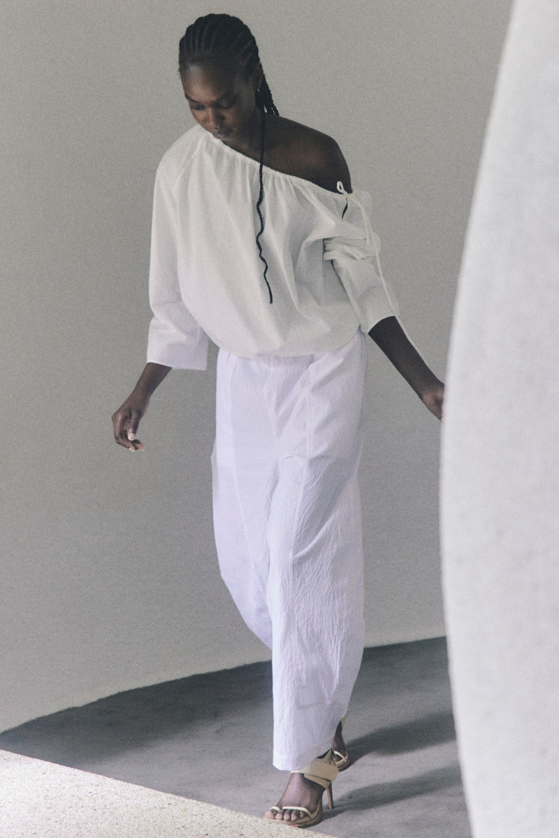 26SS KASIA TOP - IVORY COTTON