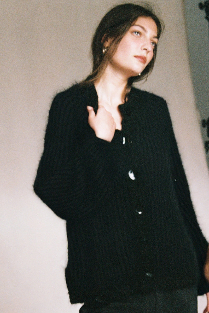 26SS JASPER CARDIGAN - BLACK