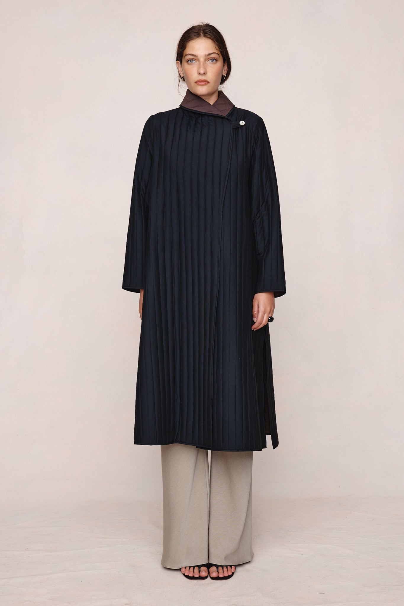 26SS ELI COAT - BLACK / TAPENADE