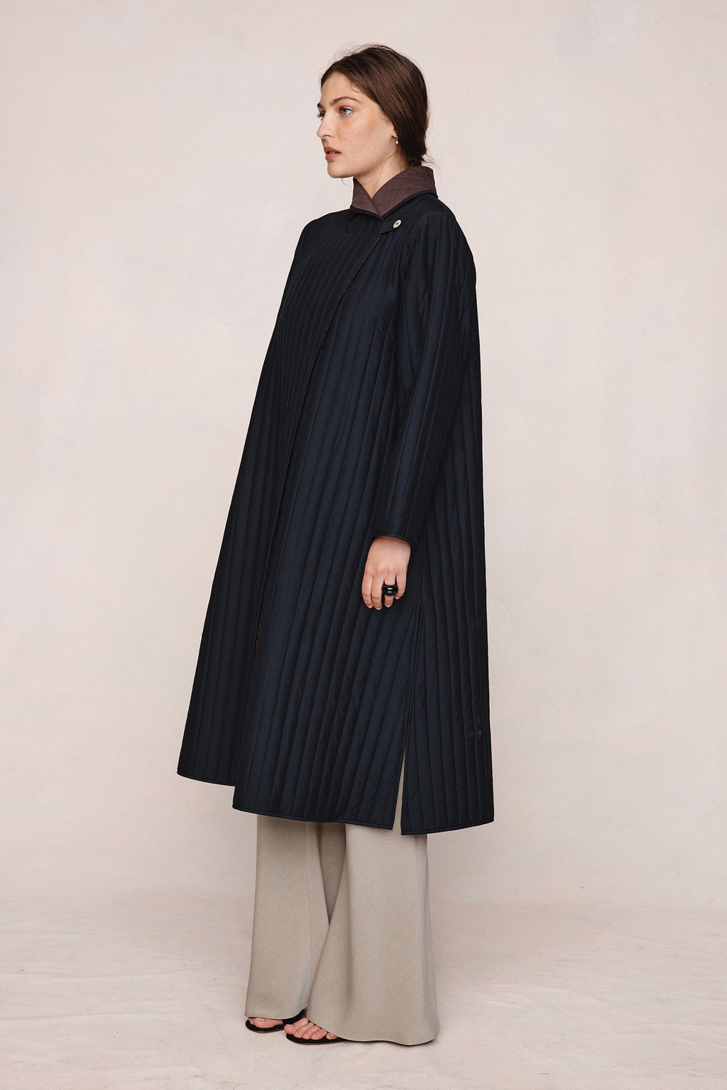 26SS ELI COAT - BLACK / TAPENADE