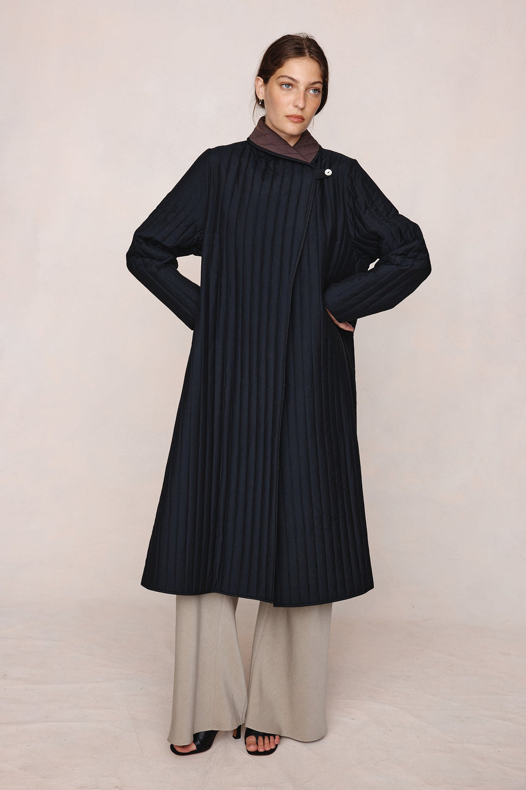 26SS ELI COAT - BLACK / TAPENADE
