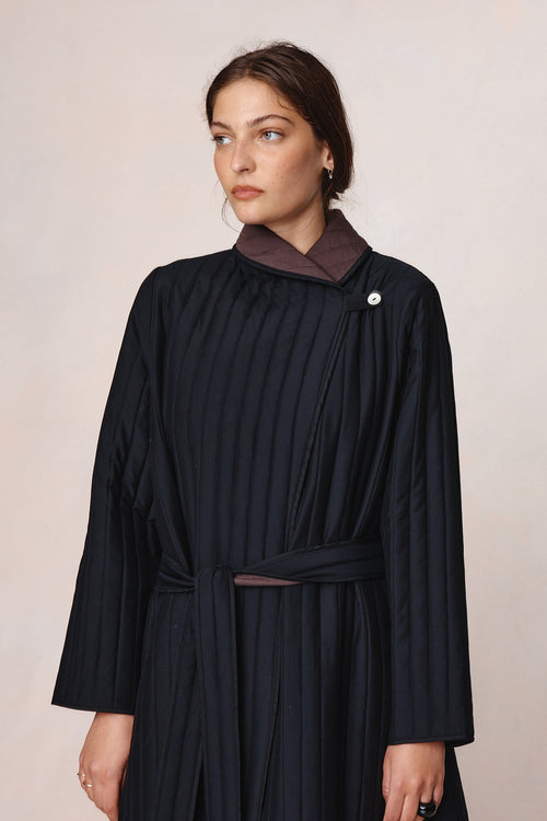 26SS ELI COAT - BLACK / TAPENADE