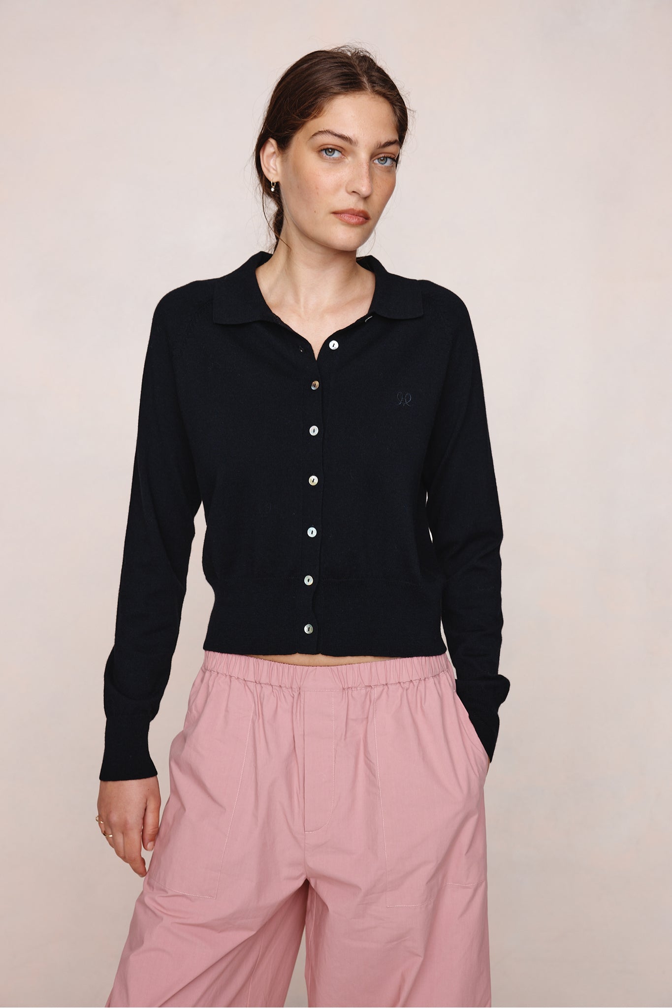 26SS FOUNDATIONS CARDIGAN - BLACK
