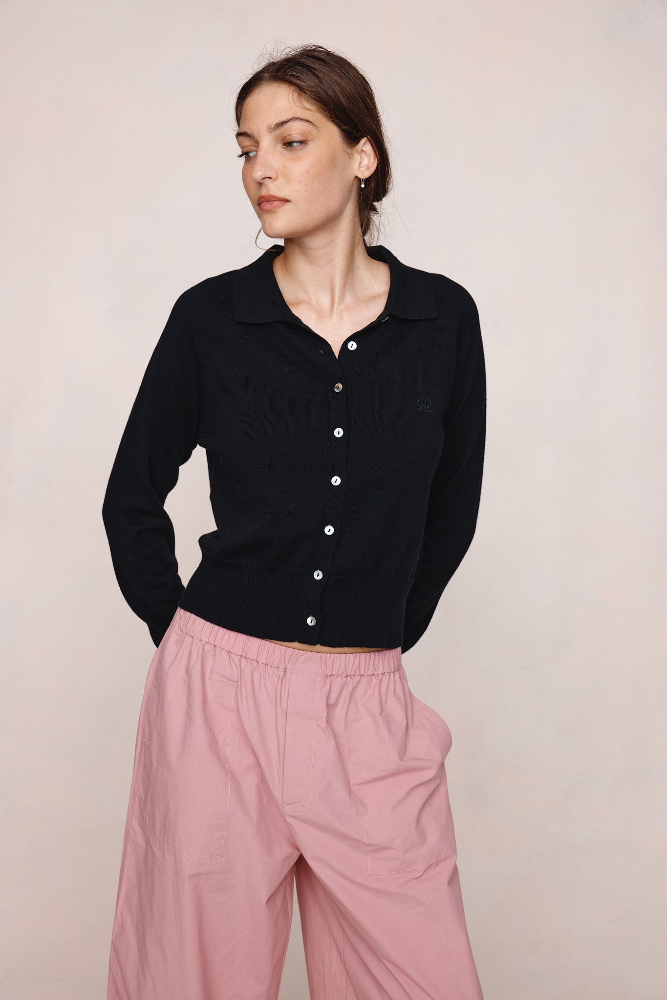 26SS FOUNDATIONS CARDIGAN - BLACK