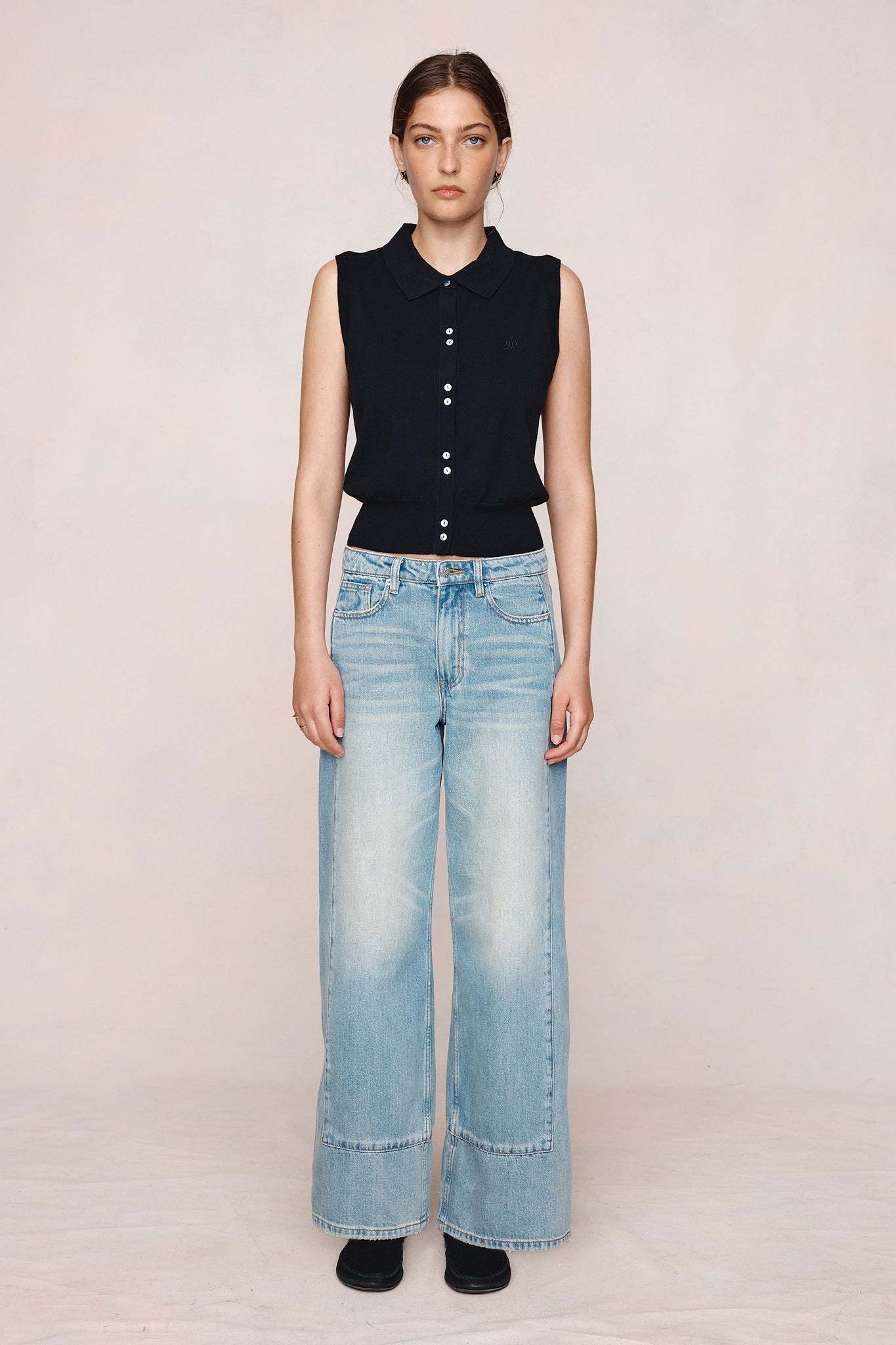 26SS FRANNIE VEST - BLACK