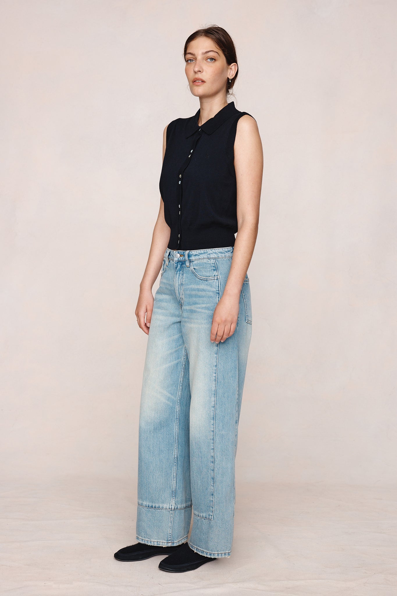 26SS FRANNIE VEST - BLACK