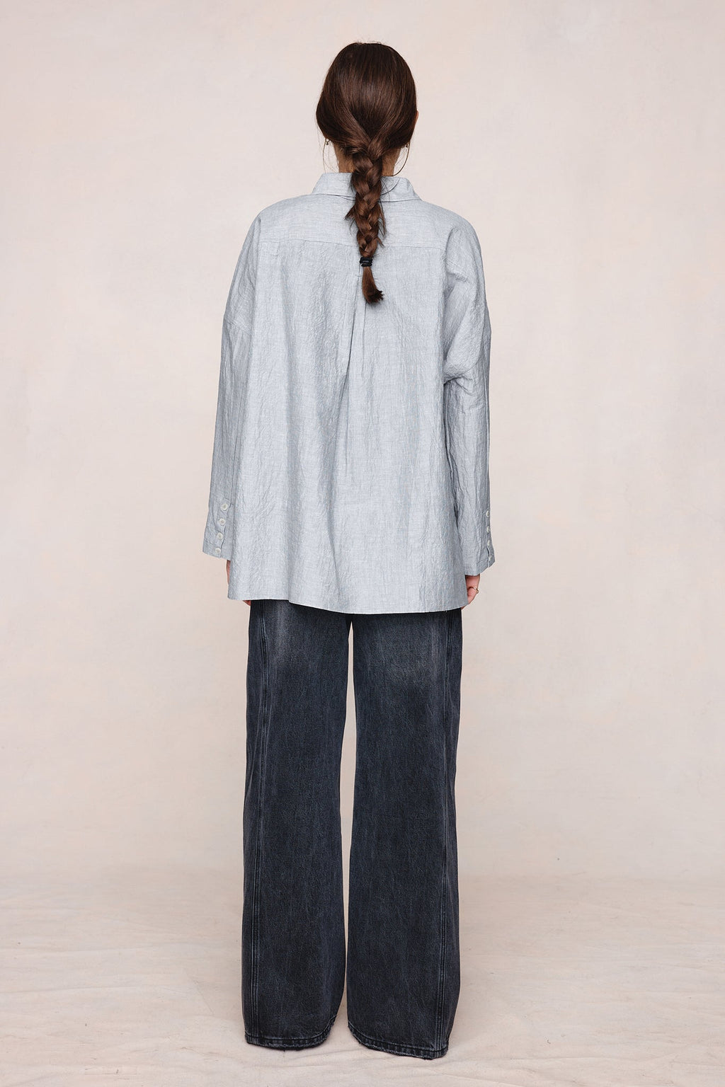 26SS FREDDY SHIRT - CHARCOAL STRIPE