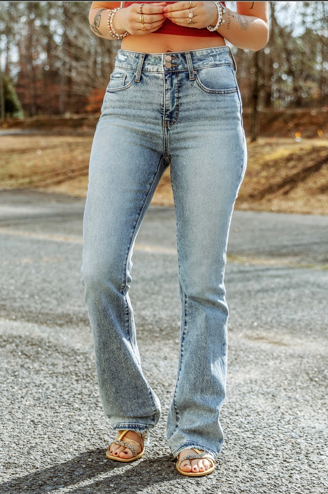 26SS Flare Bottom Denim Jeans