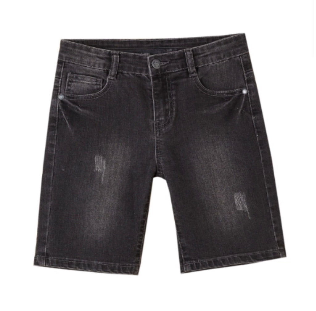 26SS Boys Pepper Black Denim Shorts