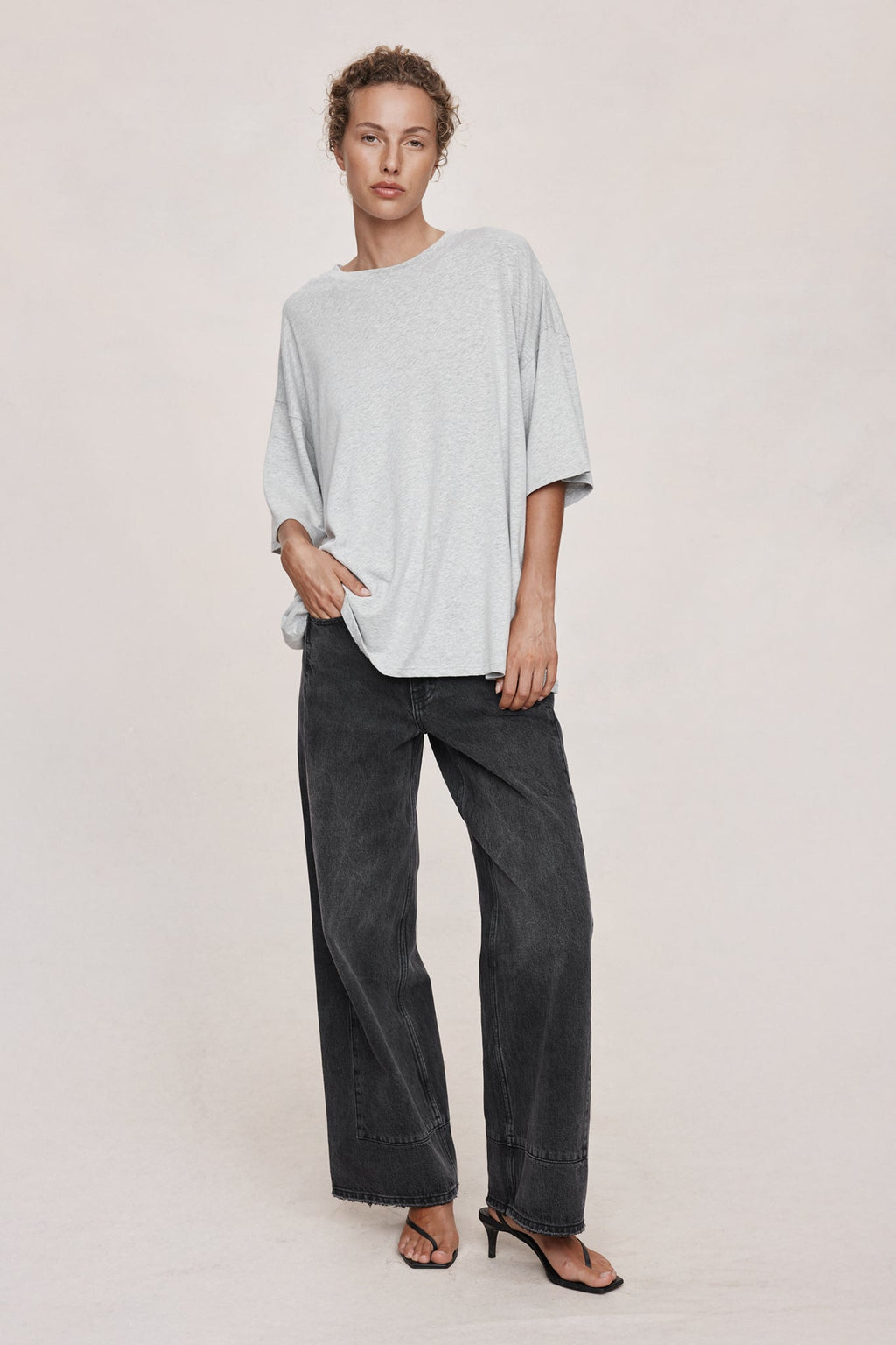 26SS HELE TEE - GREY MARLE