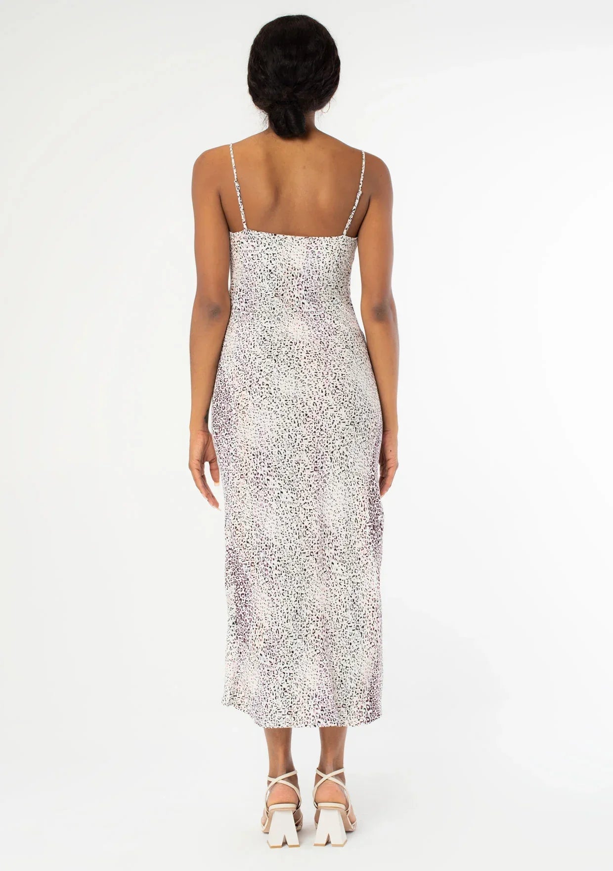 26SS Leopard print midi dress