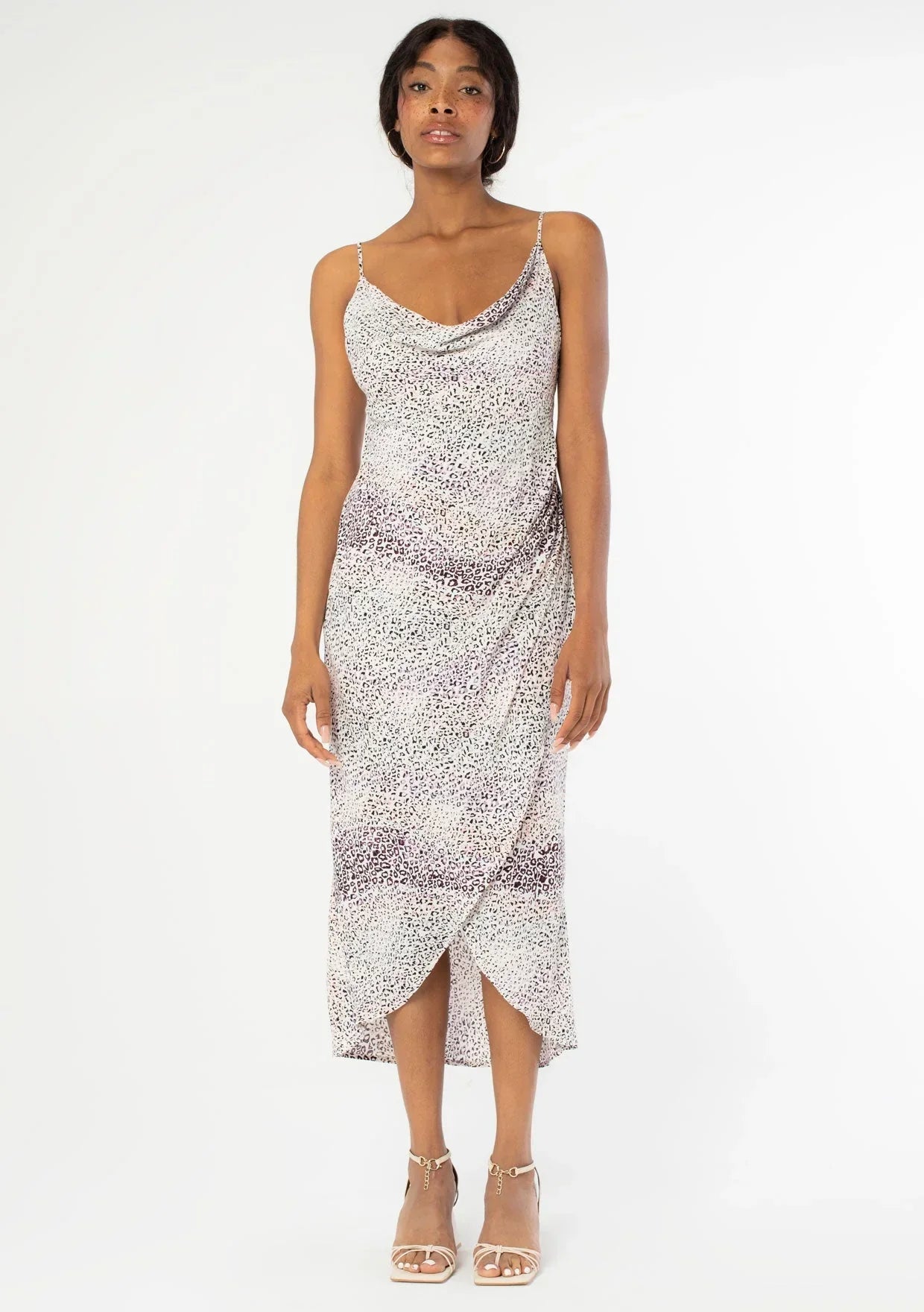 26SS Leopard print midi dress