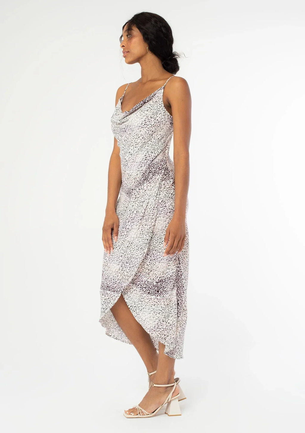 26SS Leopard print midi dress