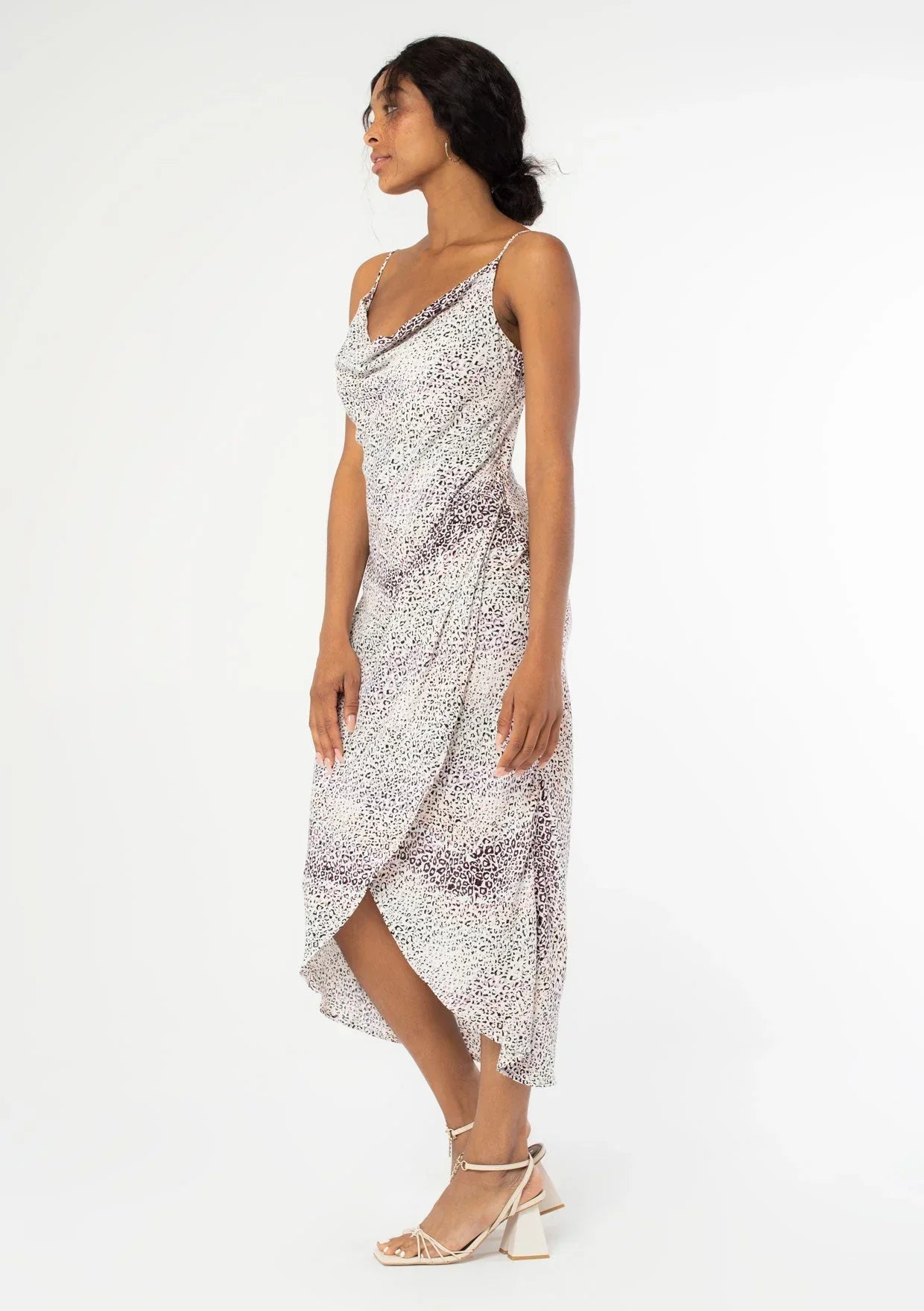 26SS Leopard print midi dress