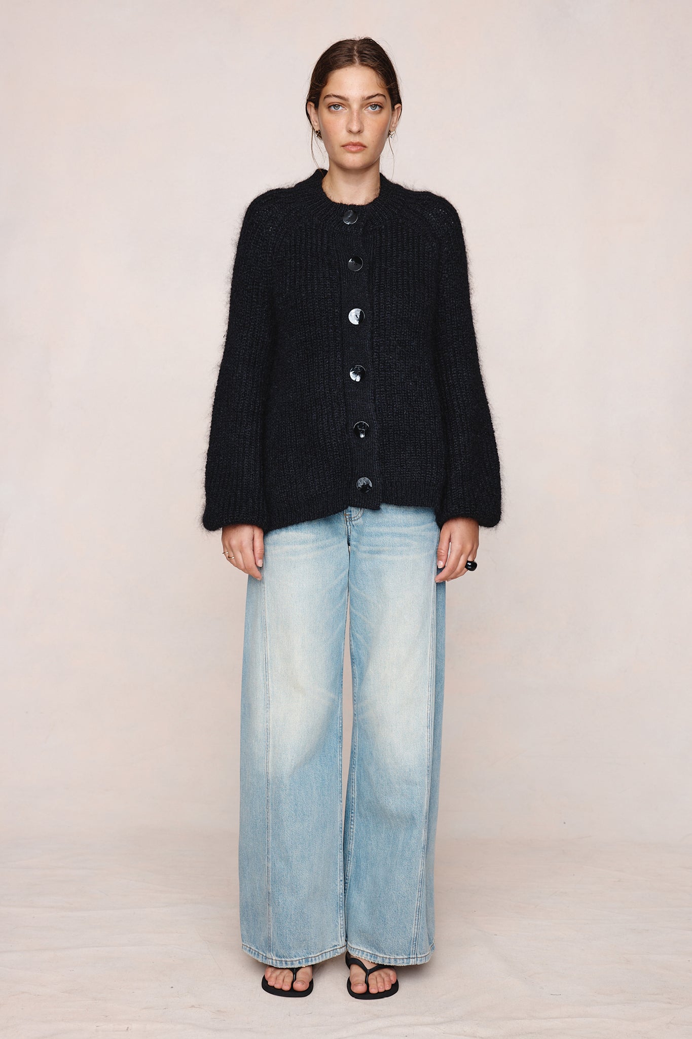 26SS JASPER CARDIGAN - BLACK