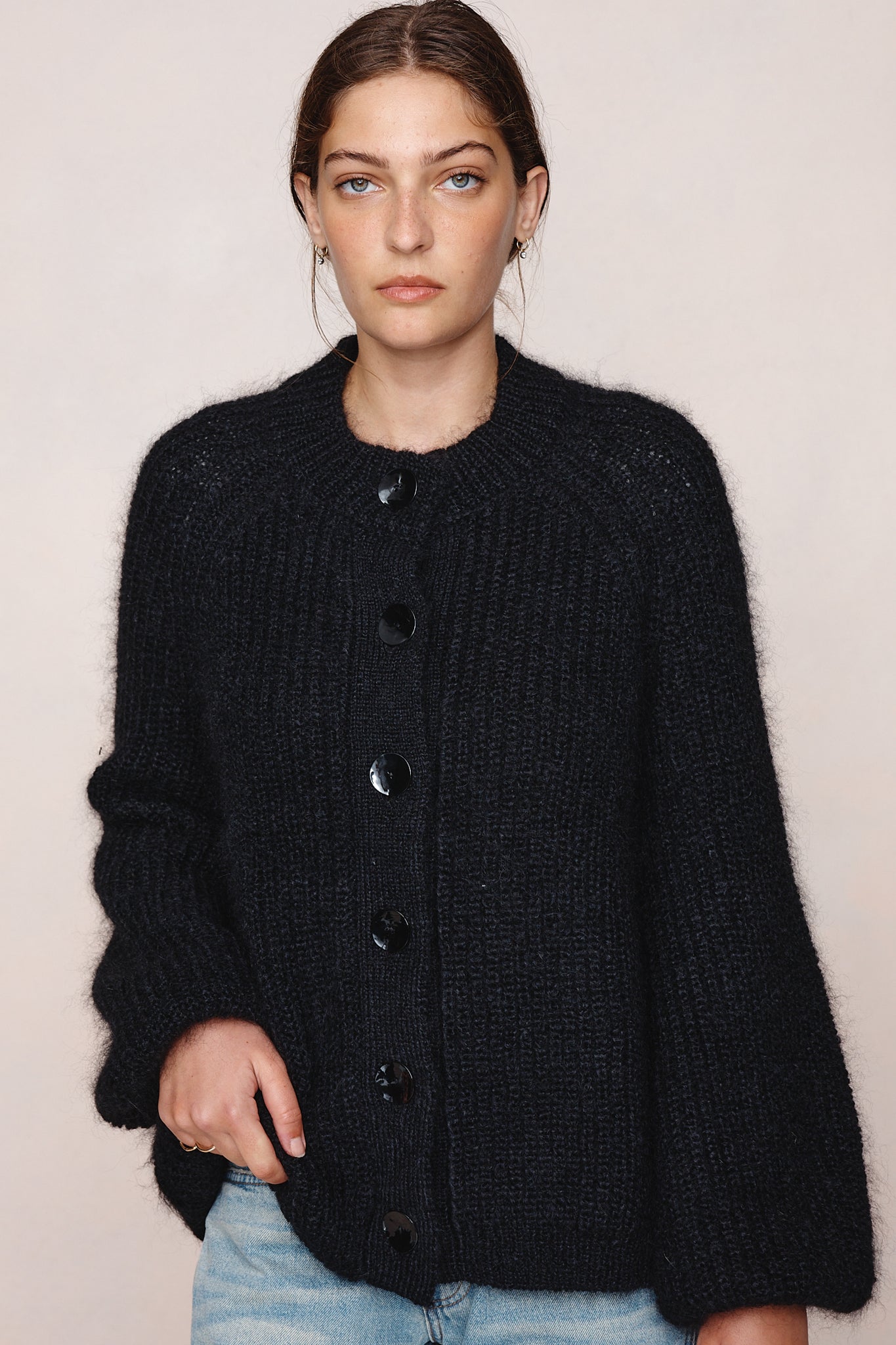 26SS JASPER CARDIGAN - BLACK