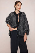 26SS JASPER CARDIGAN - BLACK / GREIGE